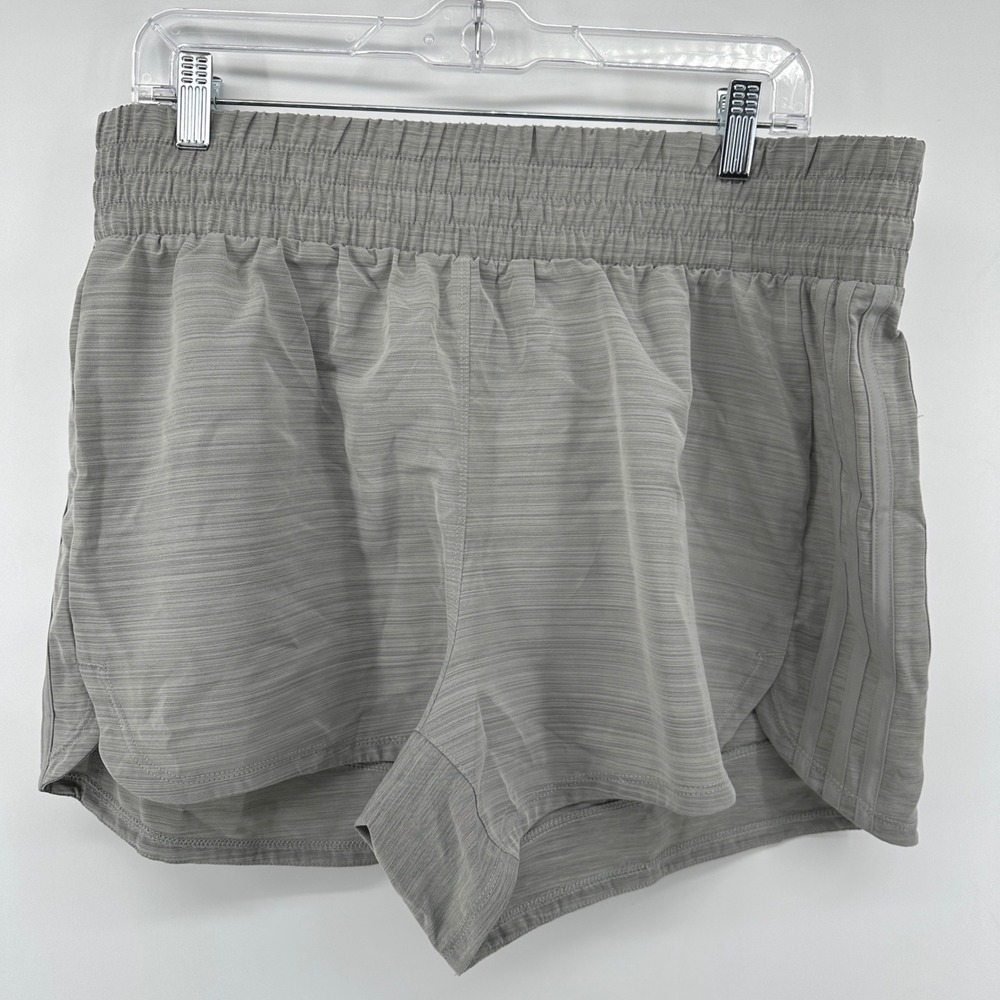 Adidas Pacer Woven High Training Shorts Gray Heather IS2177 Womens XL 3 Inseam